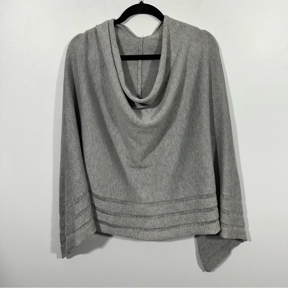 Gray Sweater Poncho
